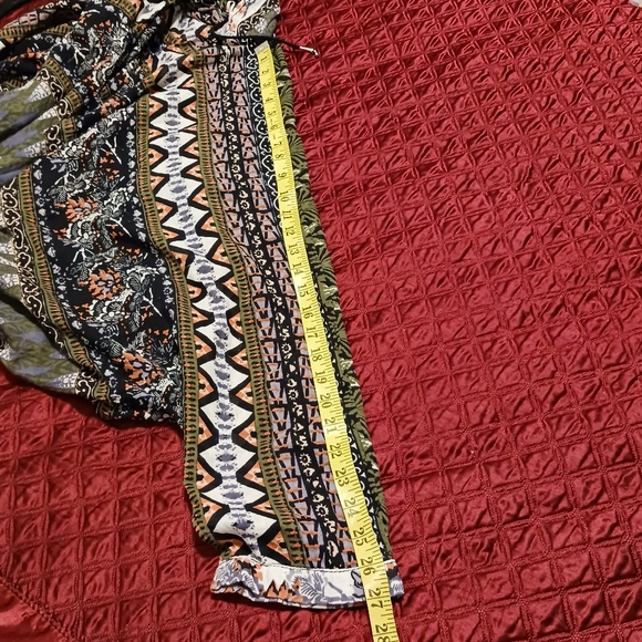 Free People Hold On Tight Gause Hooded Top SzXS Green/Black Oversized - Picture 9 of 13